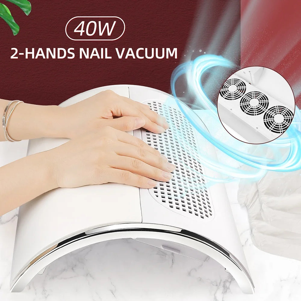 3-Fan Professional Nail Dust Collector & Vacuum Cleaner
