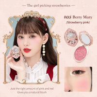 Embossed Strawberry Rococo Makeup Blush Powder
