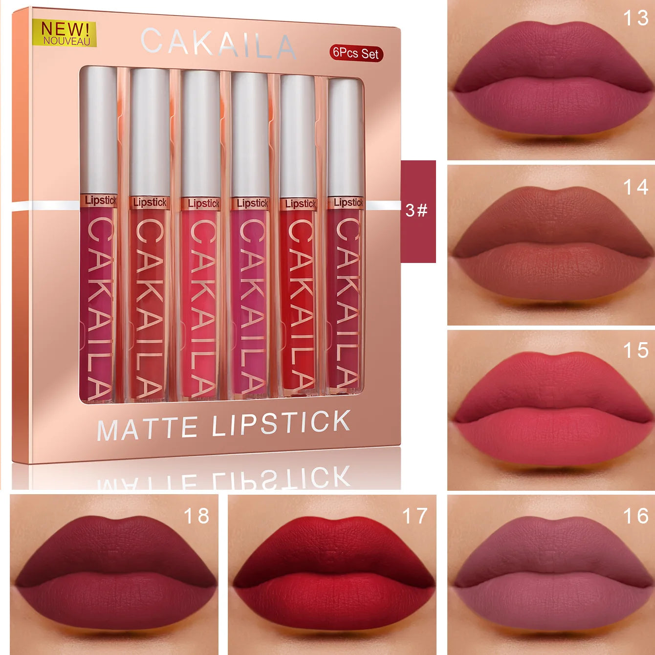10-Piece Matte Liquid Lipstick Set - 17