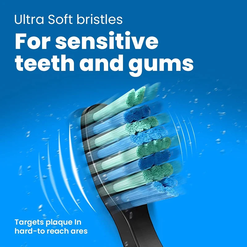 Replacement Sonic Toothbrush Heads for Fairywill & Seago - 10