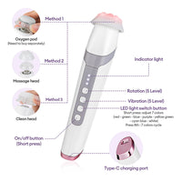 Portable CO2 Oxygen Bubble Facial Skin Care Device