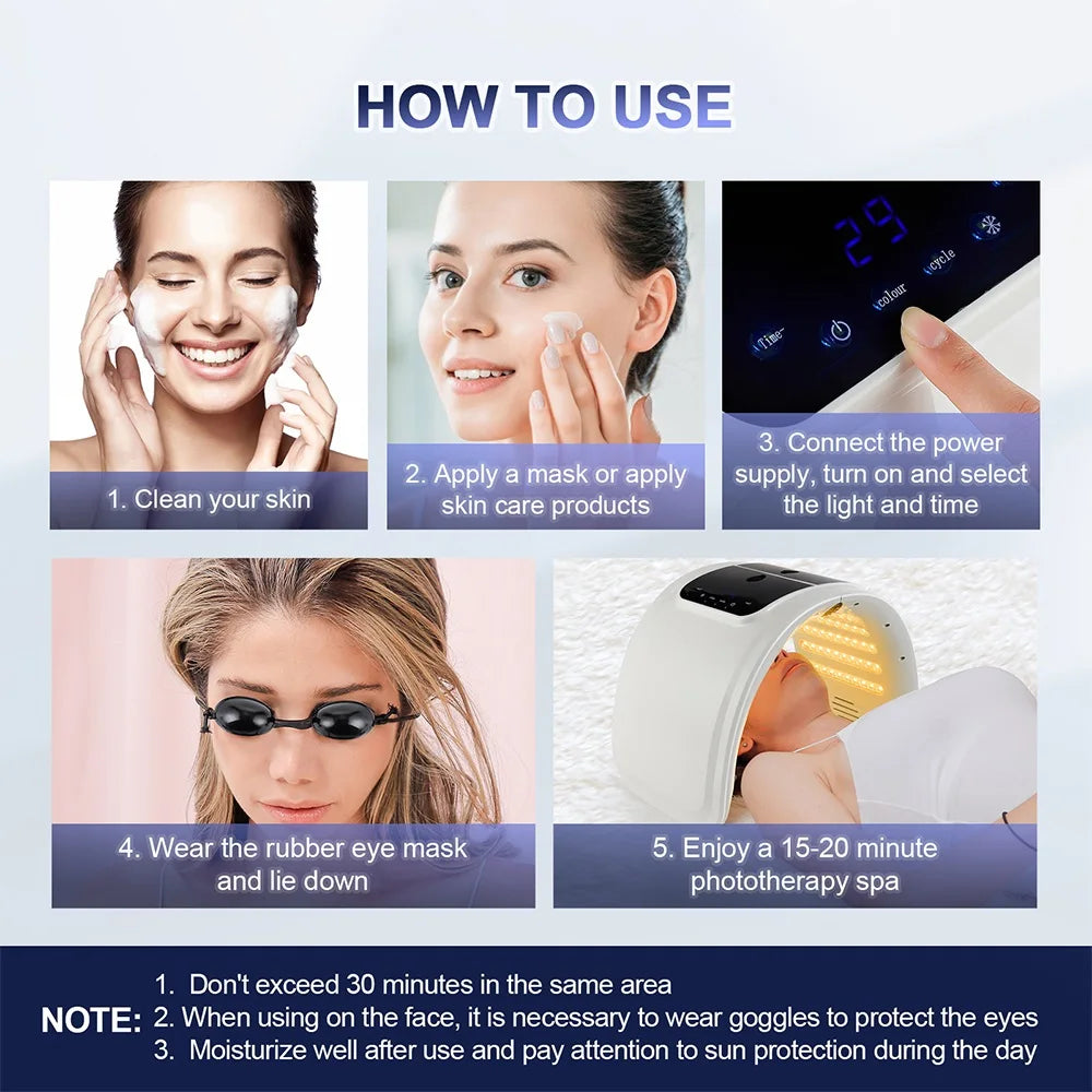 7-Color LED Photon Light Therapy Facial Rejuvenation Machine - 11