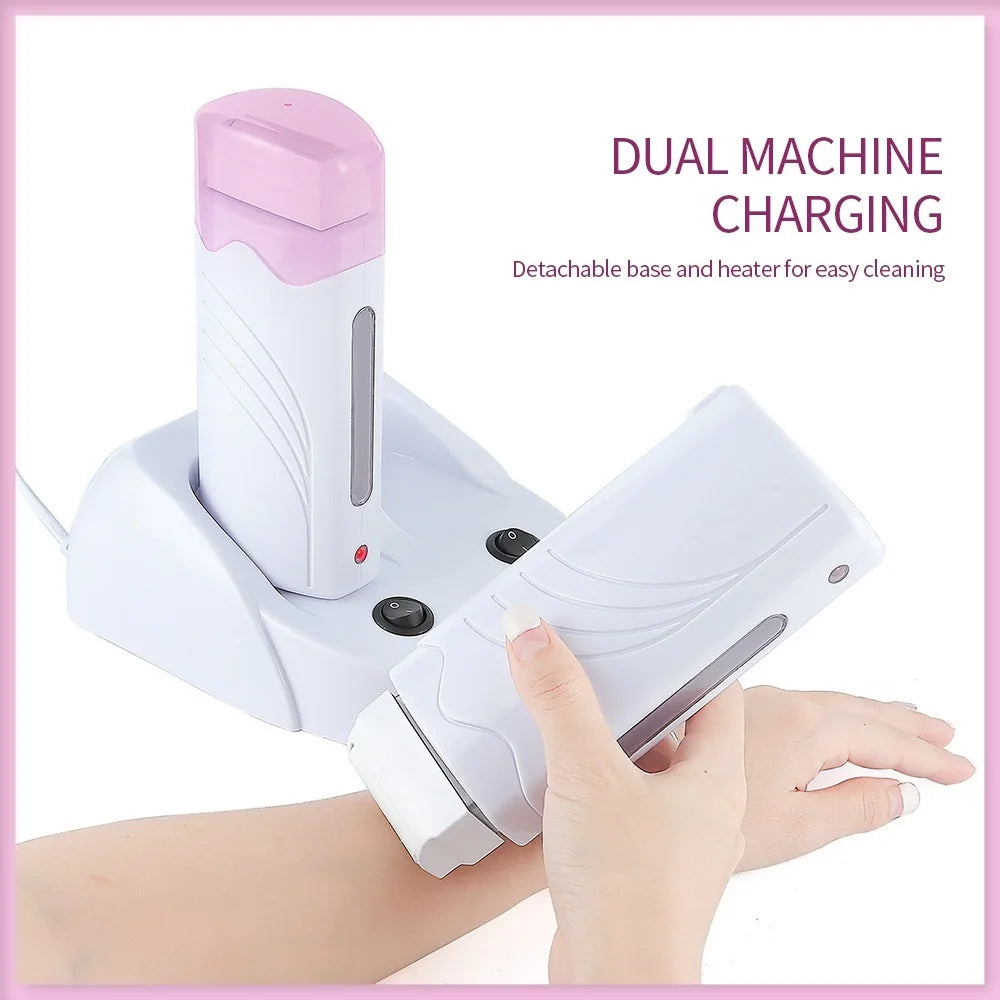 Dual Electric Roll-On Wax Heater for Hair Removal - 10