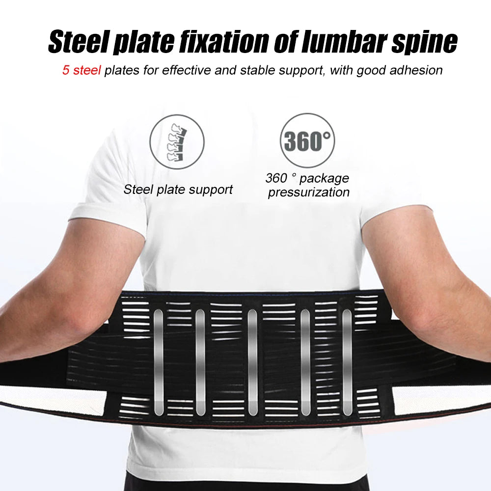 Adjustable Lumbar Support Belt for Lower Back Pain Relief - 9