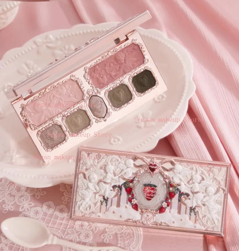 All-in-One Face Makeup Palette for Eyes, Blush, and Contour - 16