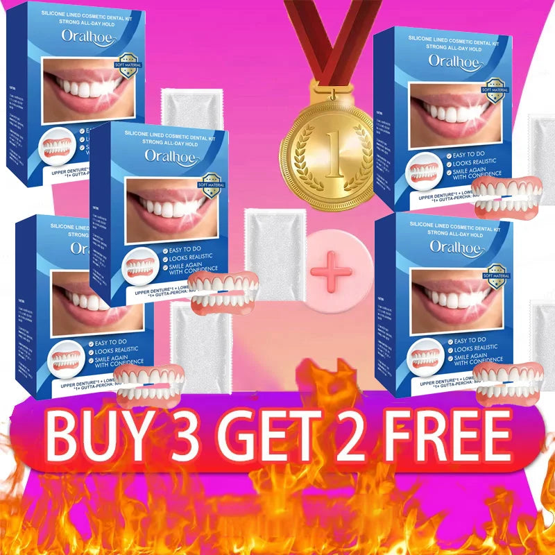 Instant Smile Cosmetic Dentures for Upper and Lower Teeth - 10
