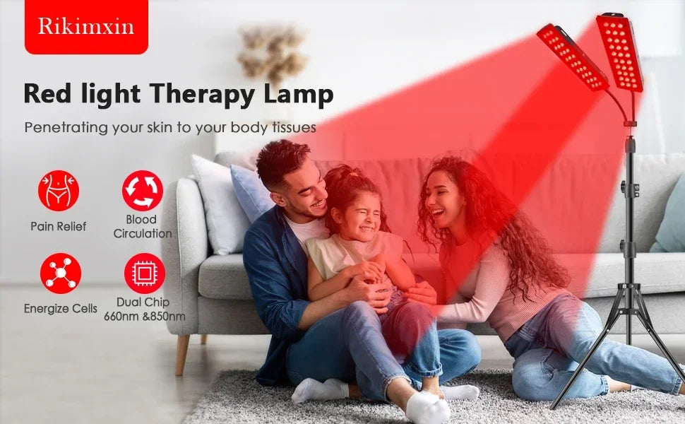 Dual Head Red Light Therapy Lamp for Pain Relief and Skin Care - 7