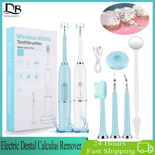 Electric Ultrasonic Teeth Cleaner and Tartar Remover Kit