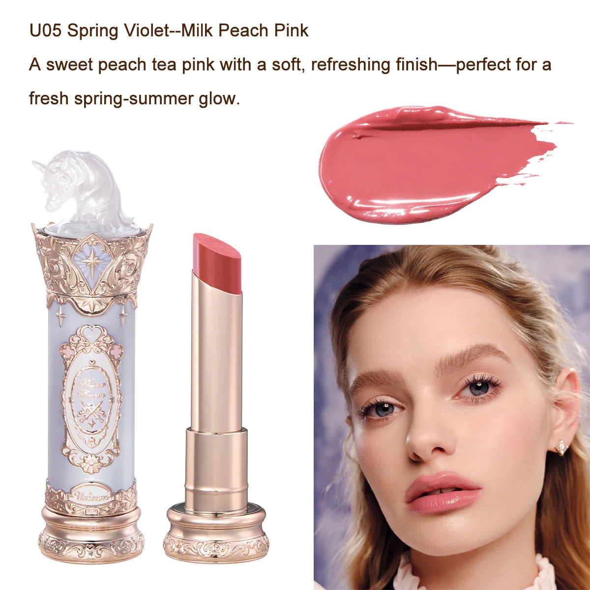Moisturizing Unicorn Glazed Lipstick for Luminous Shine - 20