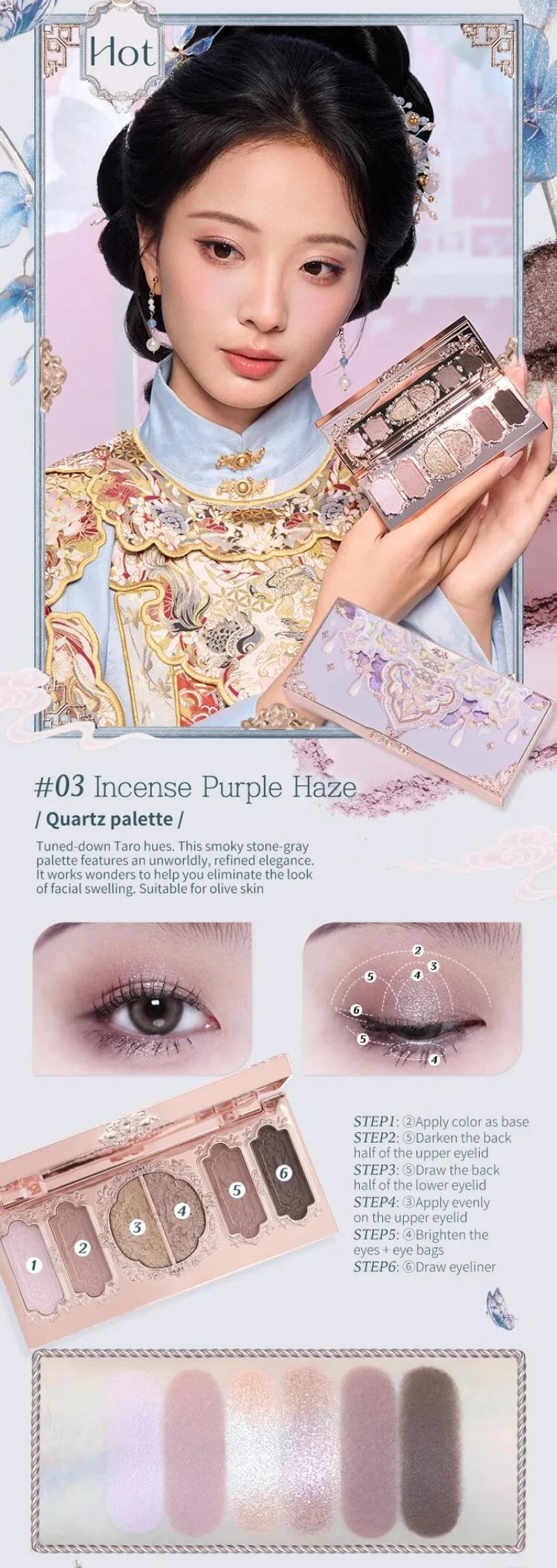 Butterfly Theme Elegant 3-Piece Makeup Gift Set - 5