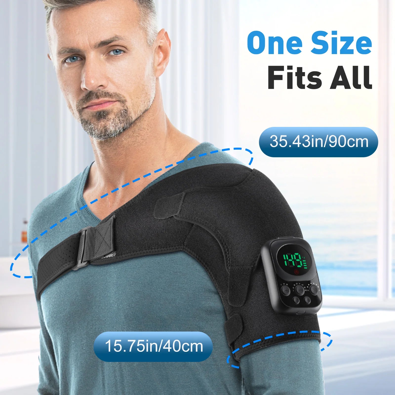 Heated Shoulder Massage Brace for Pain Relief - 8