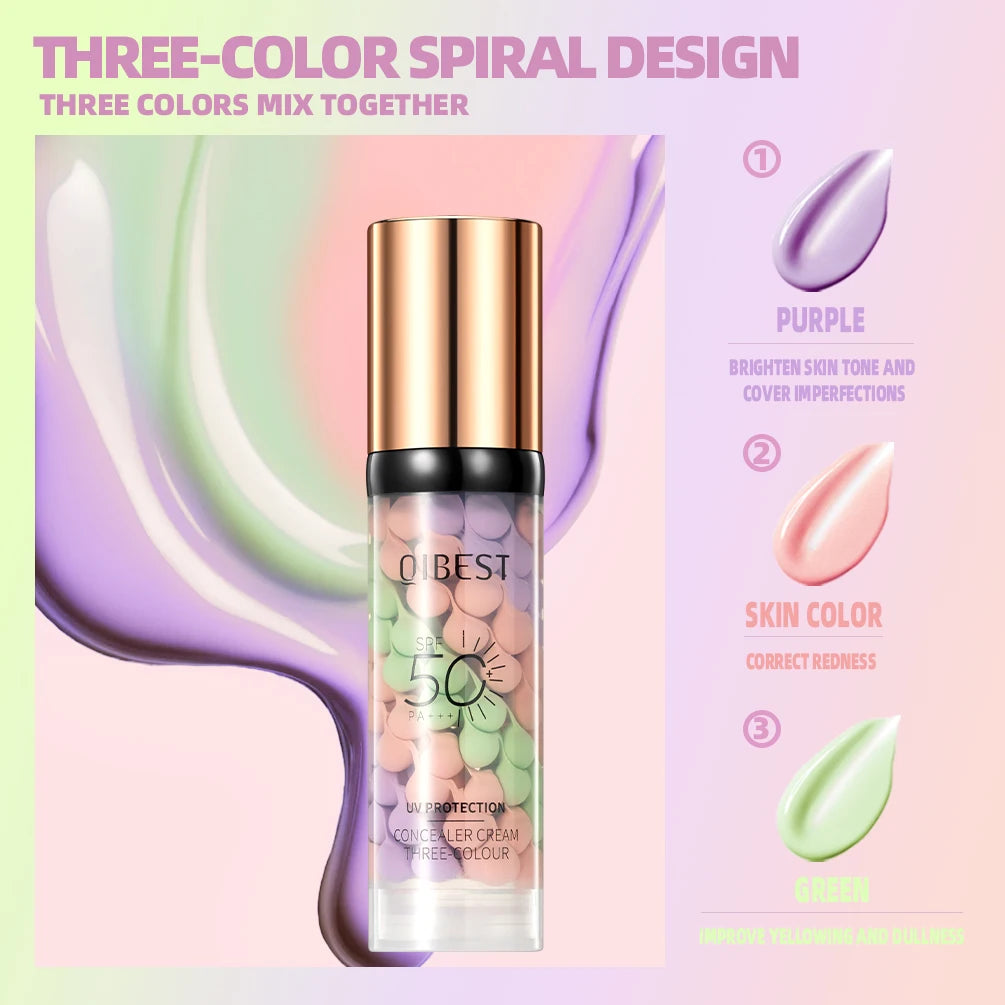 3-in-1 Color Correcting Makeup Primer and Concealer - 4