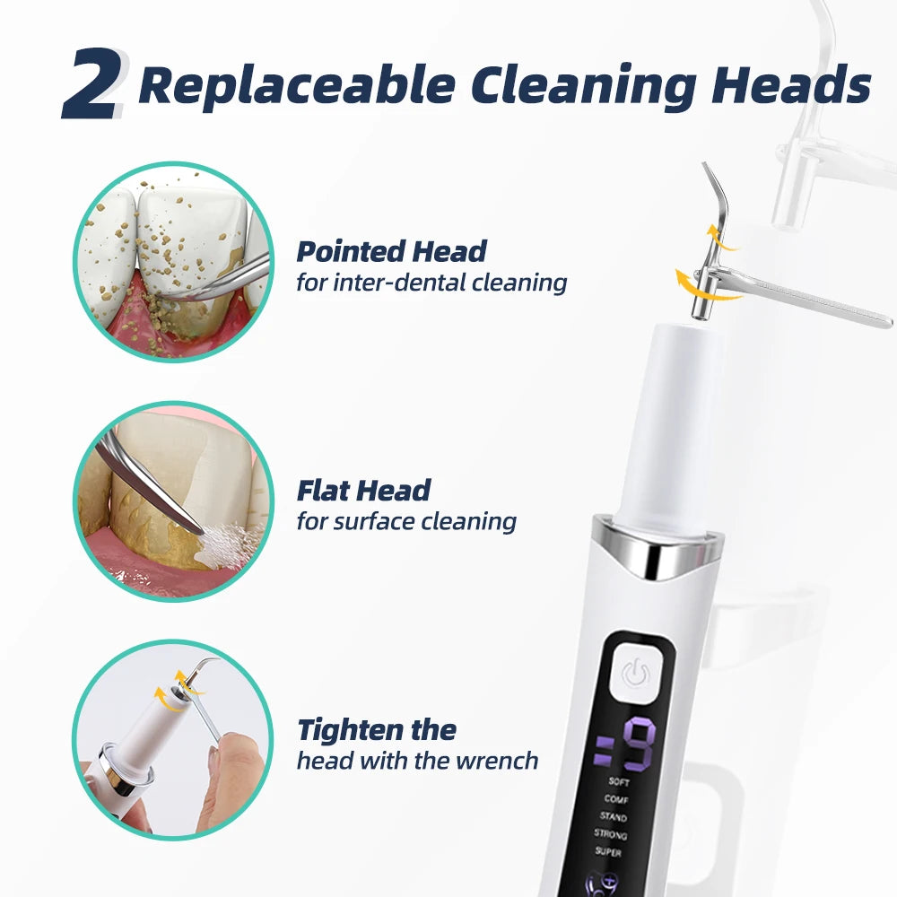 Ultrasonic Electric Teeth Tartar and Plaque Remover - 6
