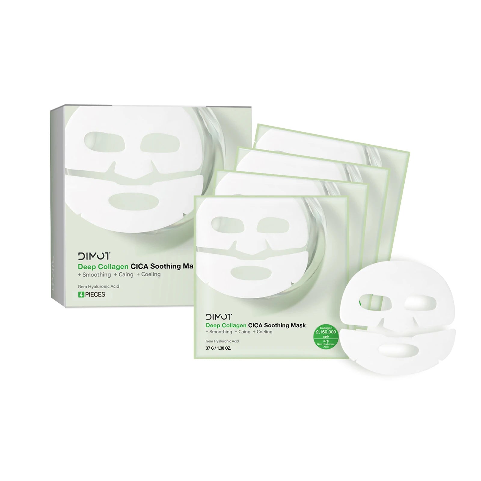 Collagen CICA Soothing Facial Mask for Deep Hydration - 13