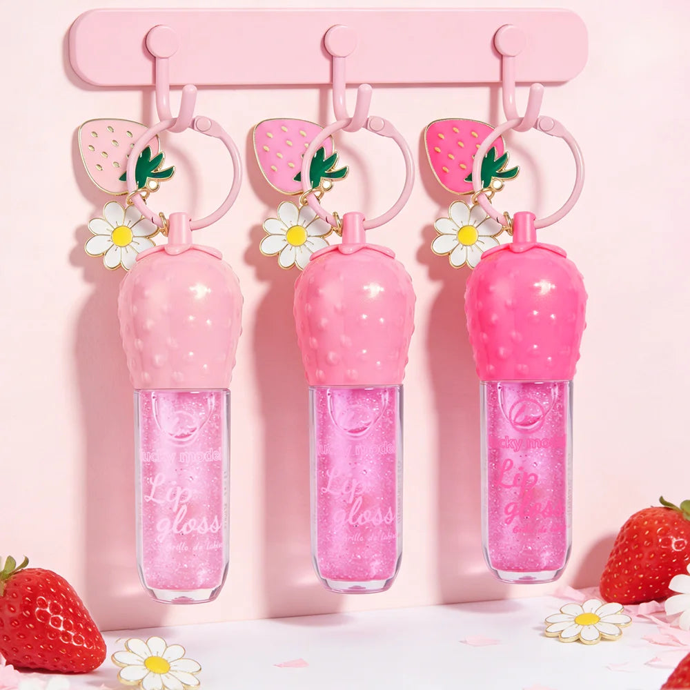 Hydrating Strawberry Pendant Mirror Lip Gloss - 8