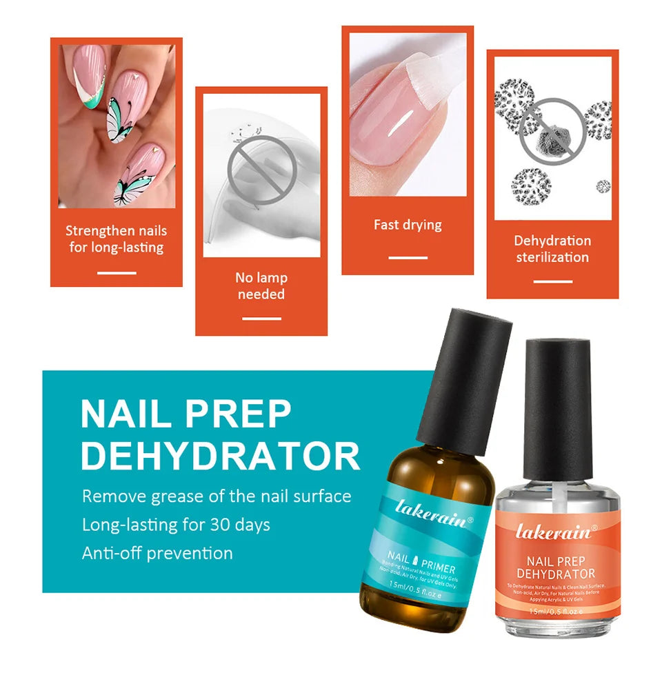Professional Nail Prep Dehydrator and Primer Set - 10