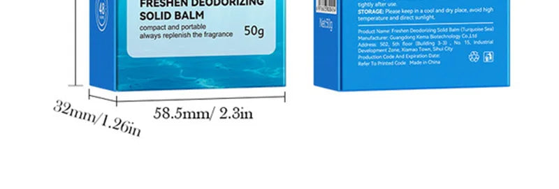 Long-Lasting Solid Fragrance Deodorant Balm - 25