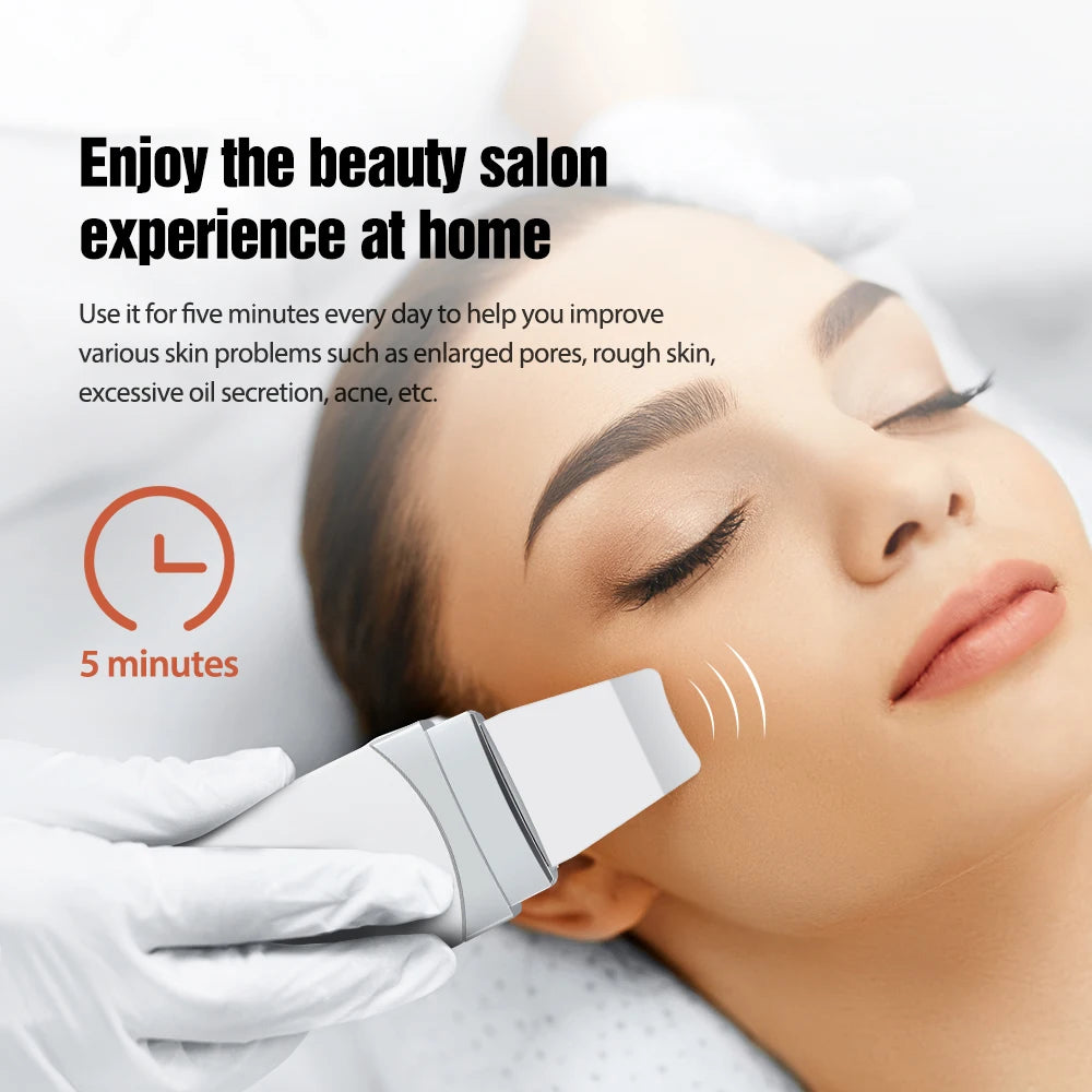 Ultrasonic Facial Skin Scrubber and Pore Cleaner - 37
