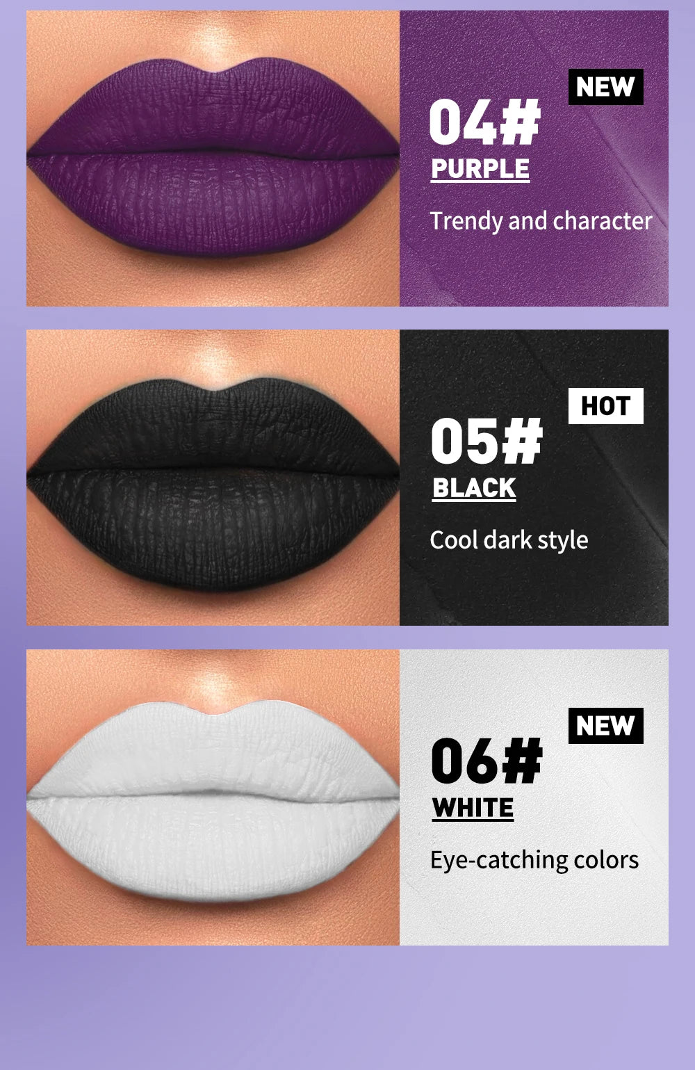 6-Piece Waterproof Velvet Matte Liquid Lipstick Set - 15