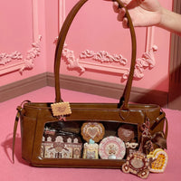 Portable Heart Waffle Makeup Powder & Solid Perfume Keychain