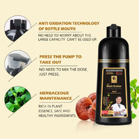 3-in-1 Herbal Hair Dye and Blackening Shampoo
