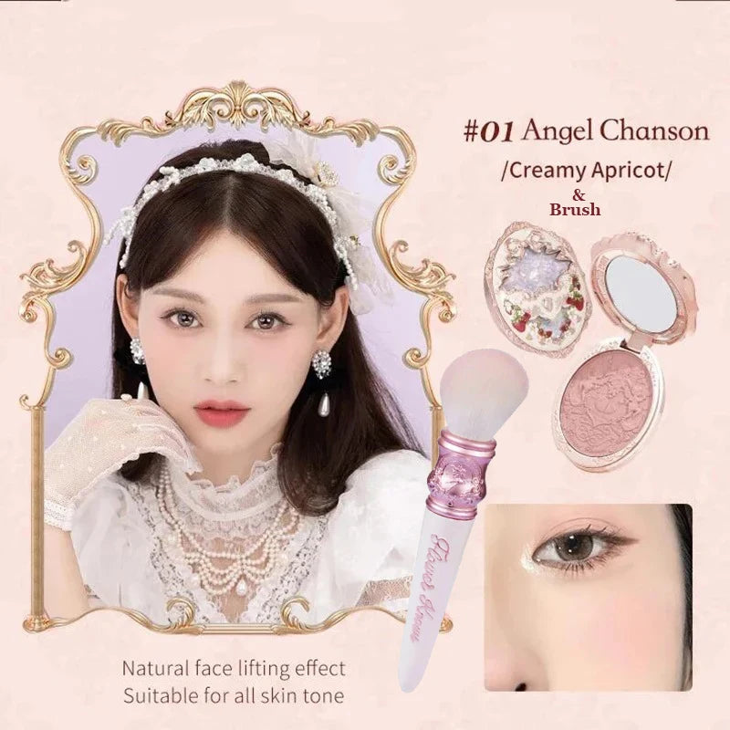 Embossed Long-Lasting Powder Blush for Silky Smooth Skin - 47