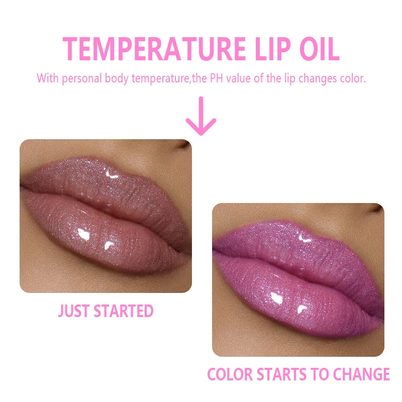 3-in-1 Color Changing Lip Gloss Set with Pearl Pendant - 4