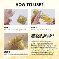 Waterproof Shimmer Glitter Glow Stick for Face and Body