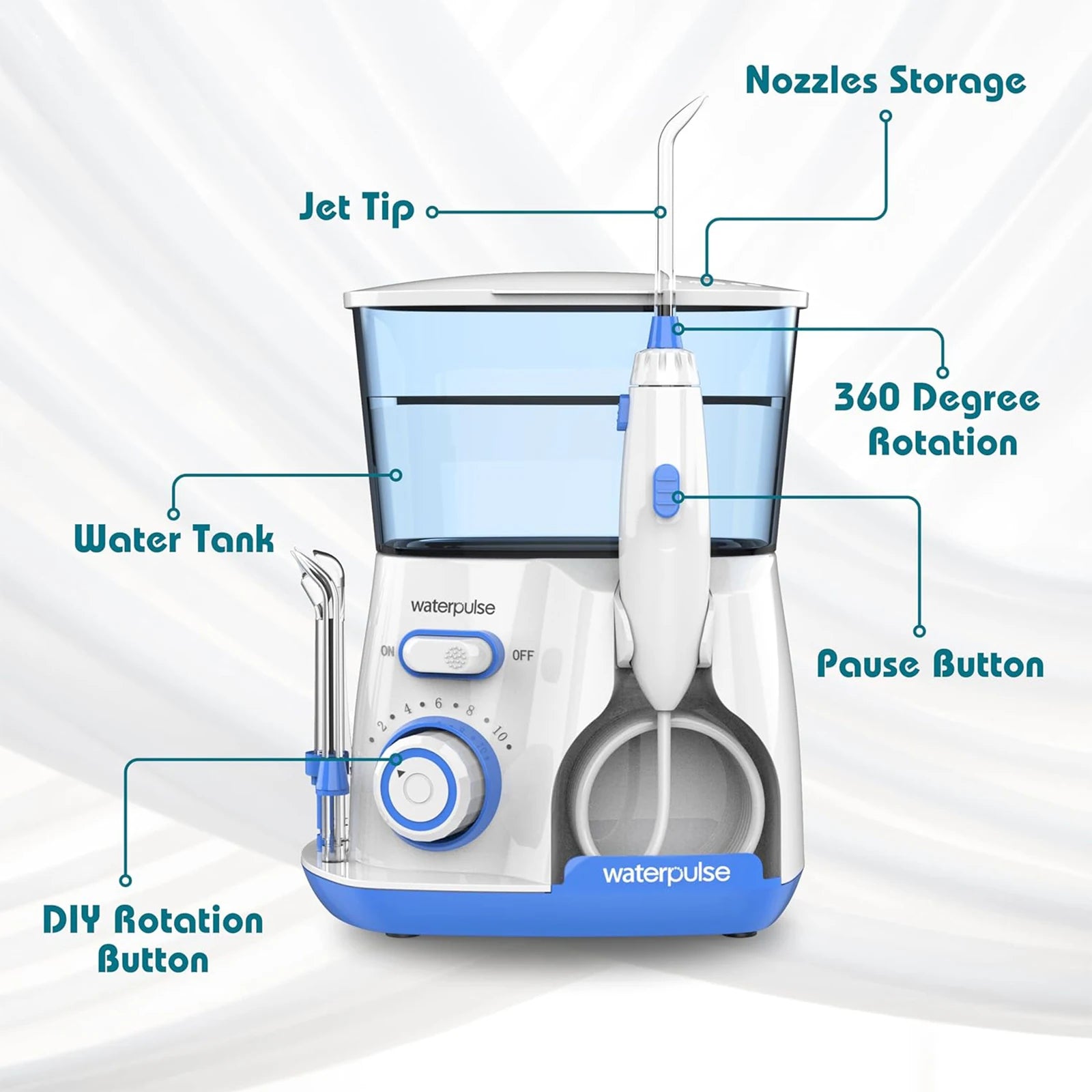 Electric Dental Water Flosser with 800ML Tank - 6