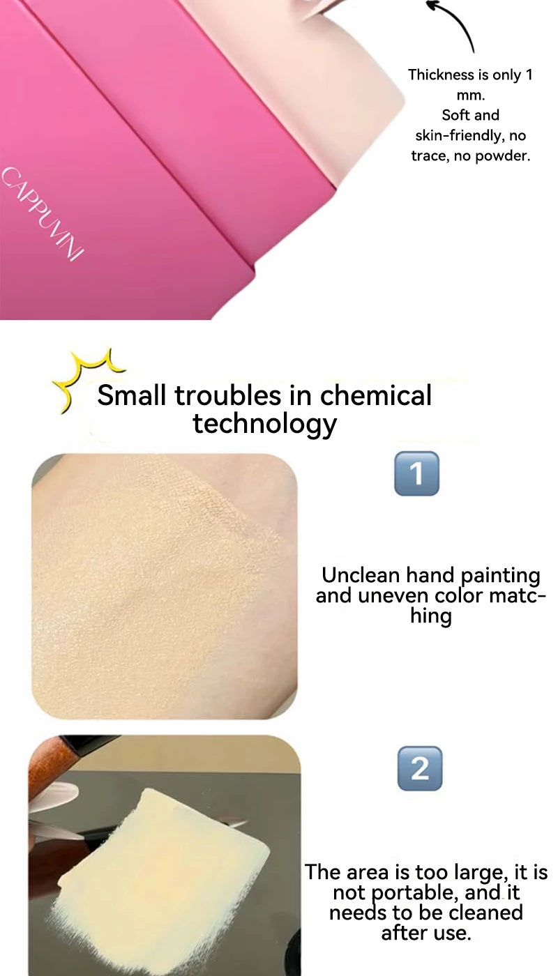 Portable Silicone Foundation Brush and Color Palette Set - 8