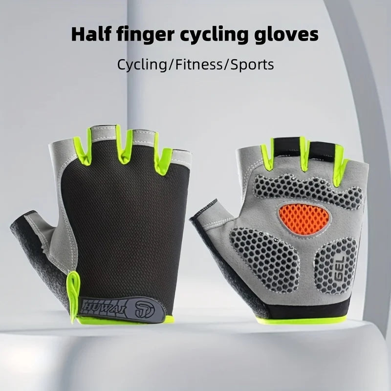 Anti-Slip Half Finger Gel Cycling Gloves - 7