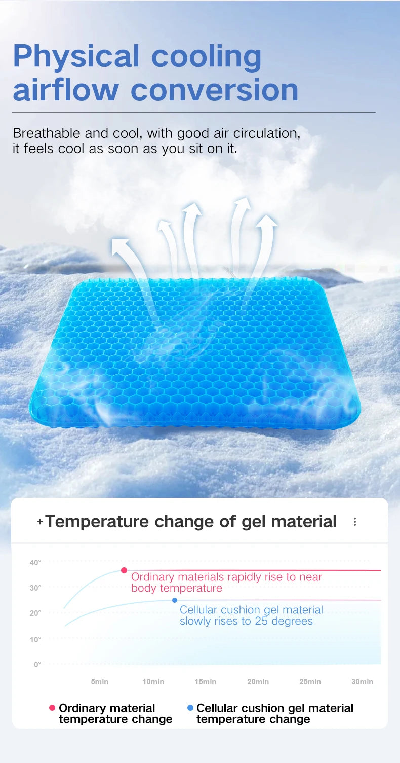 Cooling Gel Seat Cushion for Driving and Office - 10