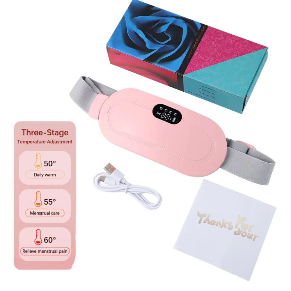 Portable Heated Massage Belt for Menstrual Cramp Relief - 30