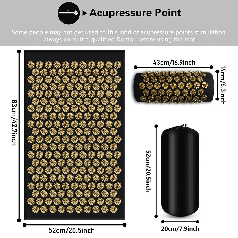 Acupressure Massage Mat and Pillow Set for Muscle Pain Relief - 5