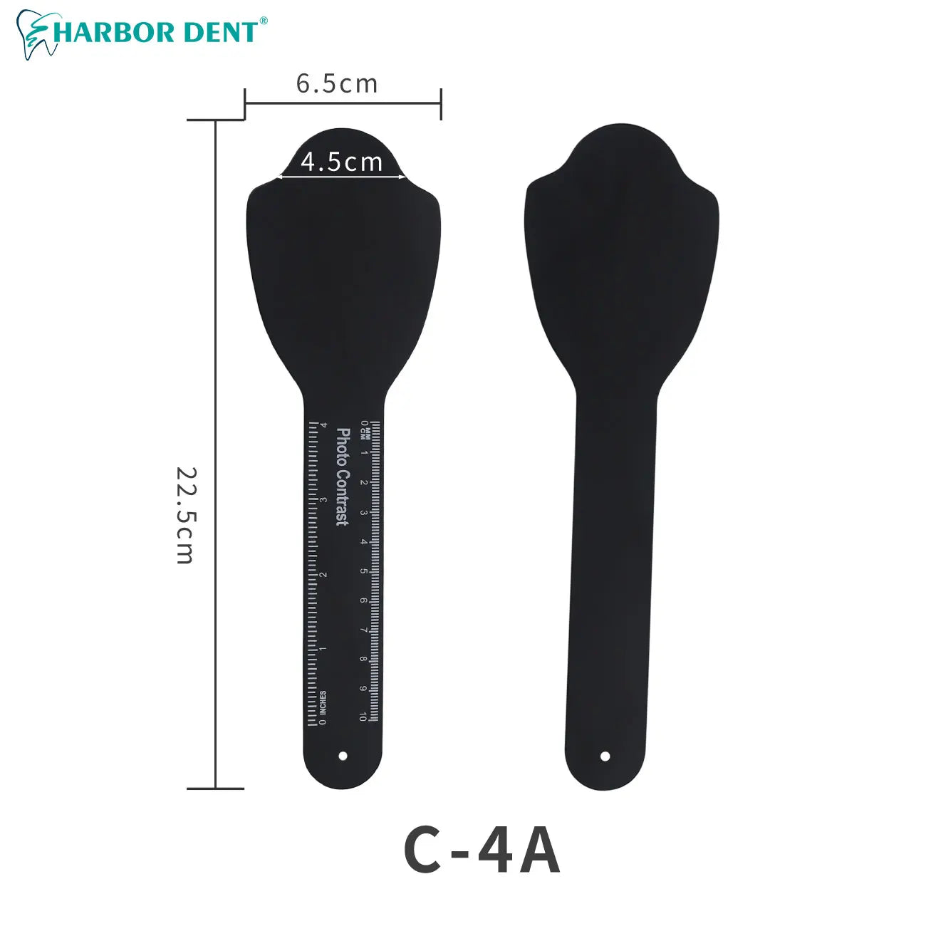 Dental Photography Contrast Board with Measurement Scale - 11