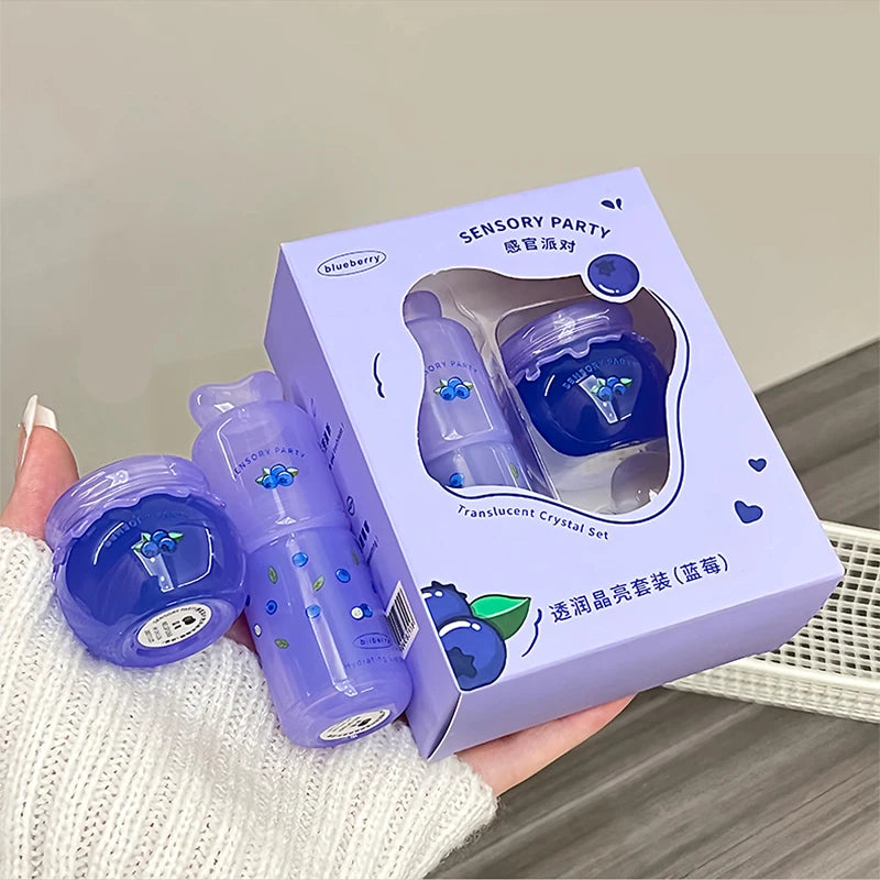 Hydrating Fruit Lip Mask and Oil Set for Soft Lips - 4
