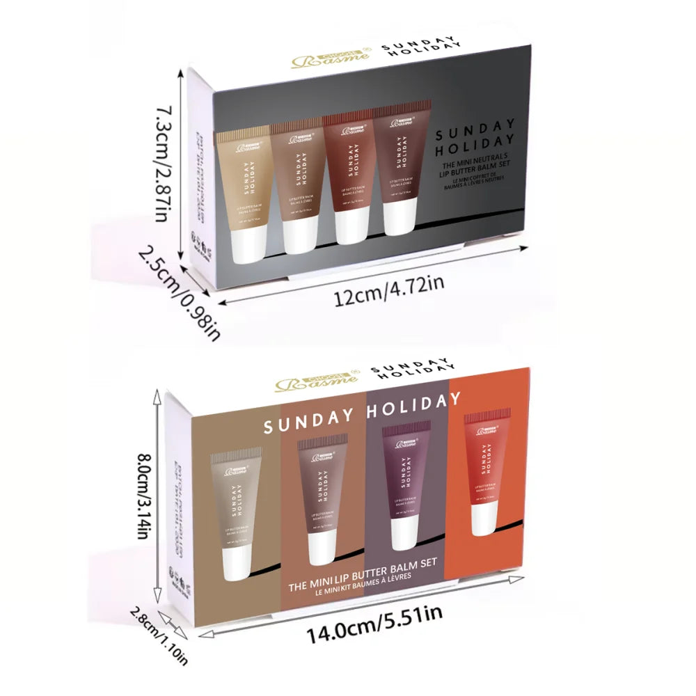 Hydrating Tinted Lip Balm Set for Soft Plump Lips - 6