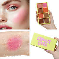 8-Color Cream Blush and Contour Palette