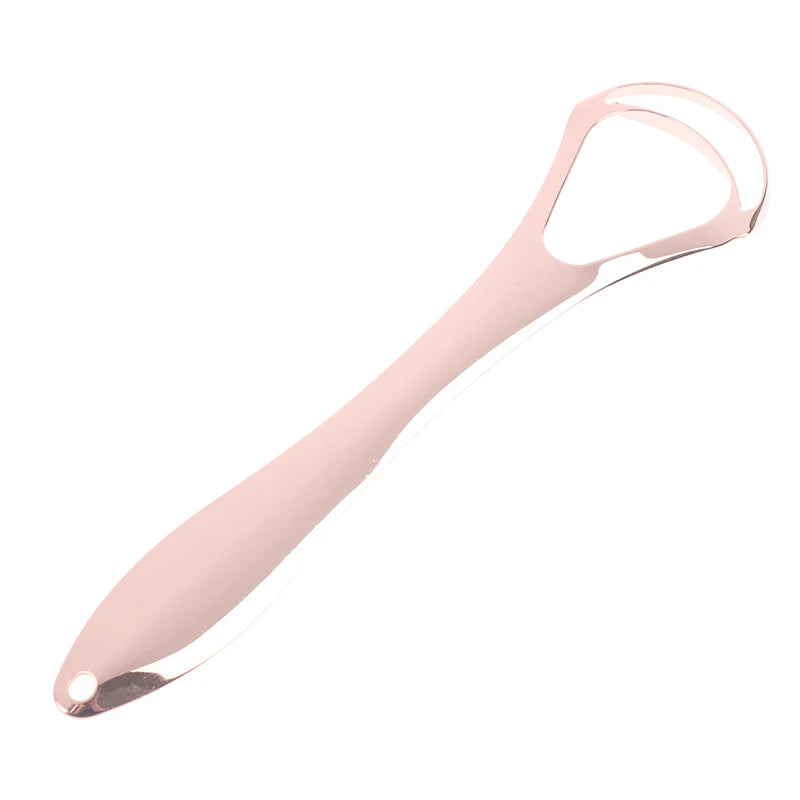Professional Metal Tongue Scraper for Fresh Breath - 17