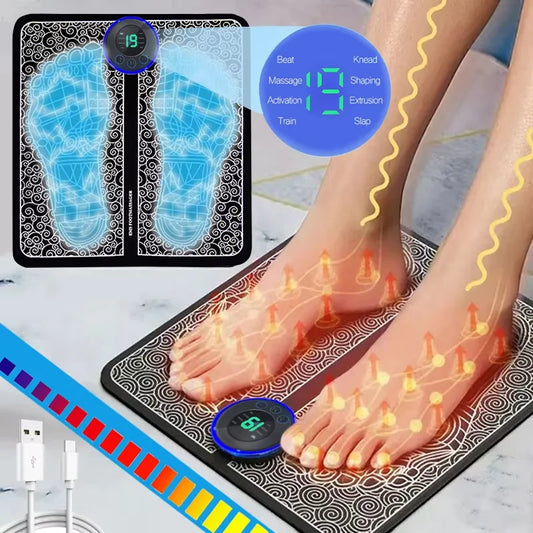 Electric EMS Foot Massager Pad for Muscle Relief