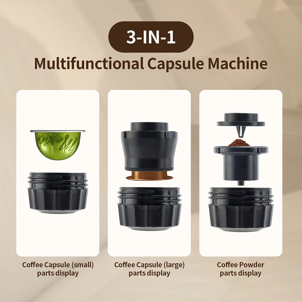 Portable 3-in-1 Wireless Espresso Coffee Maker - 13