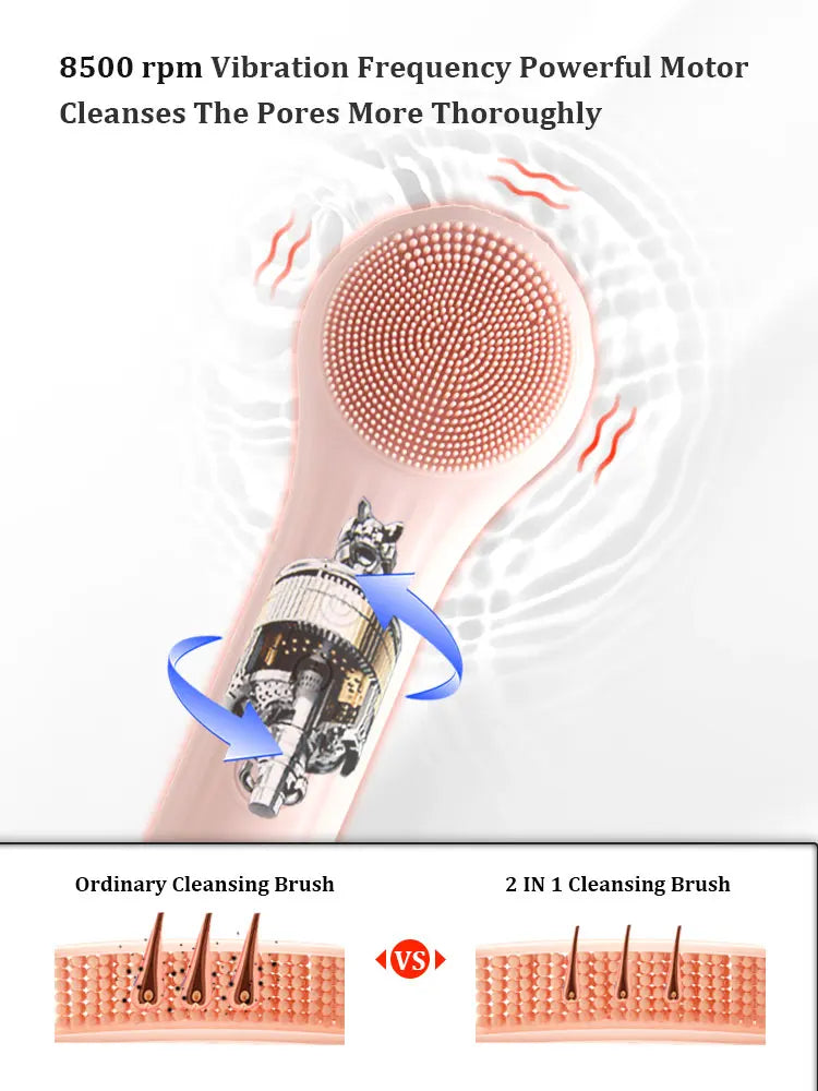Sonic Electric Facial Cleansing & Anti-Aging Massage Brush - 13