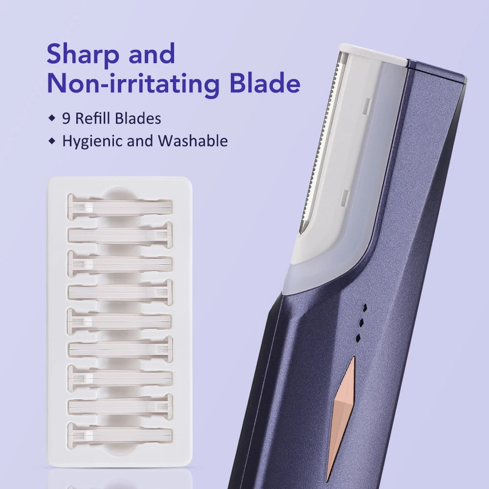 Sonic Rechargeable Facial Dermaplane Razor for Smooth Skin - 16