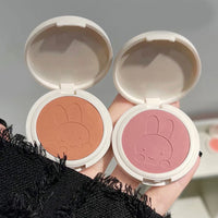 Matte Rabbit Face Blush Powder for Natural Makeup