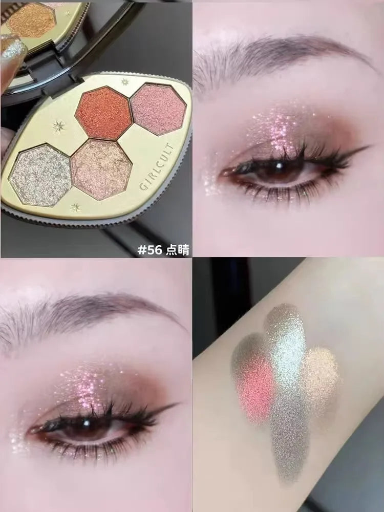 4-Color Chameleon Eyeshadow Palette for Long-Lasting Glamour - 33