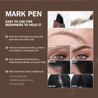 4-Fork Waterproof Microblading Eyebrow Pen