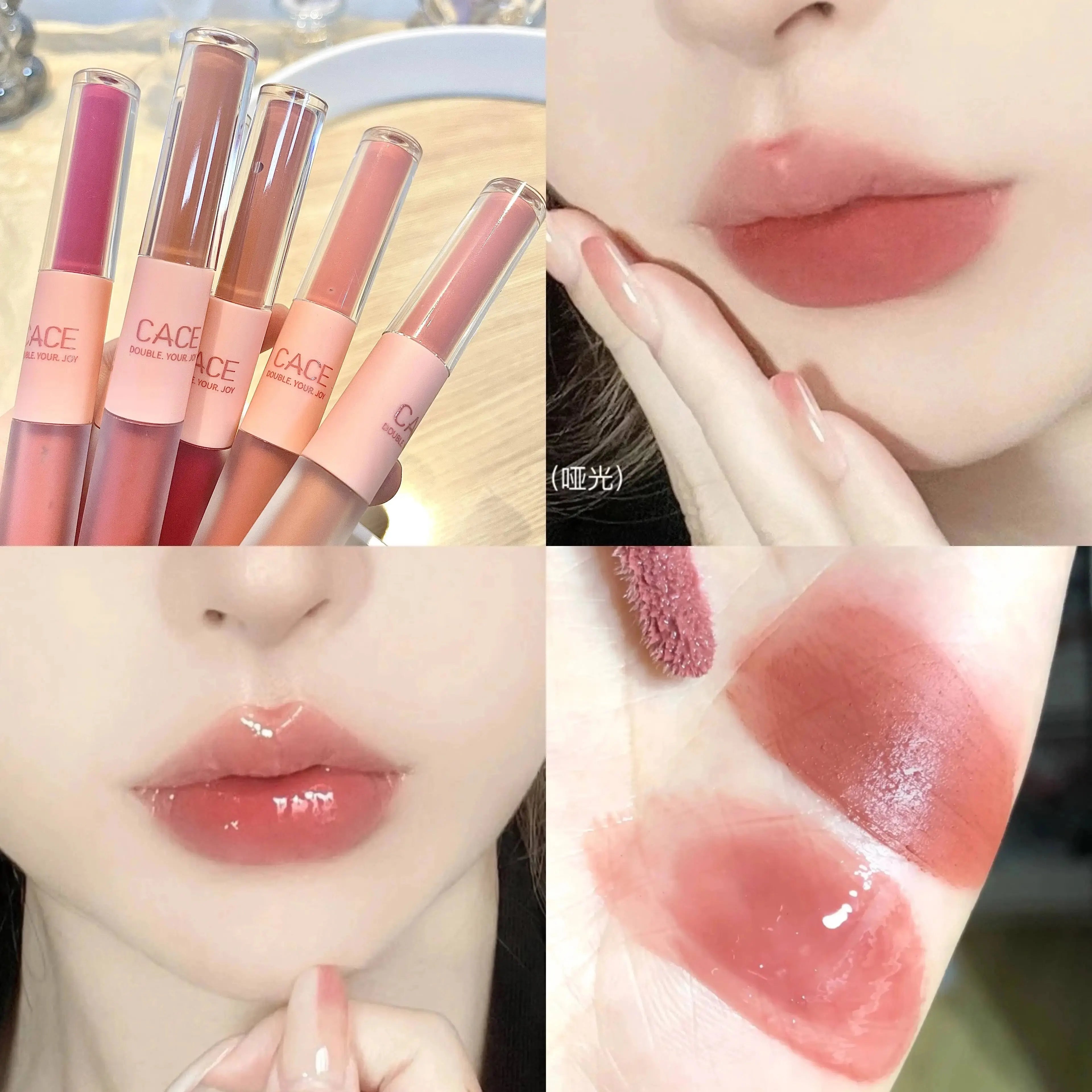 Dual-Ended Matte and Glossy Liquid Lipstick - 24
