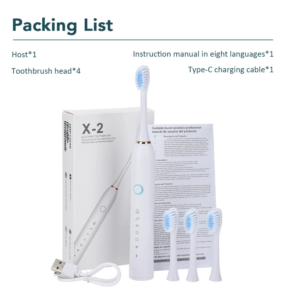 Rechargeable Sonic Electric Toothbrush with 6 Modes - 15