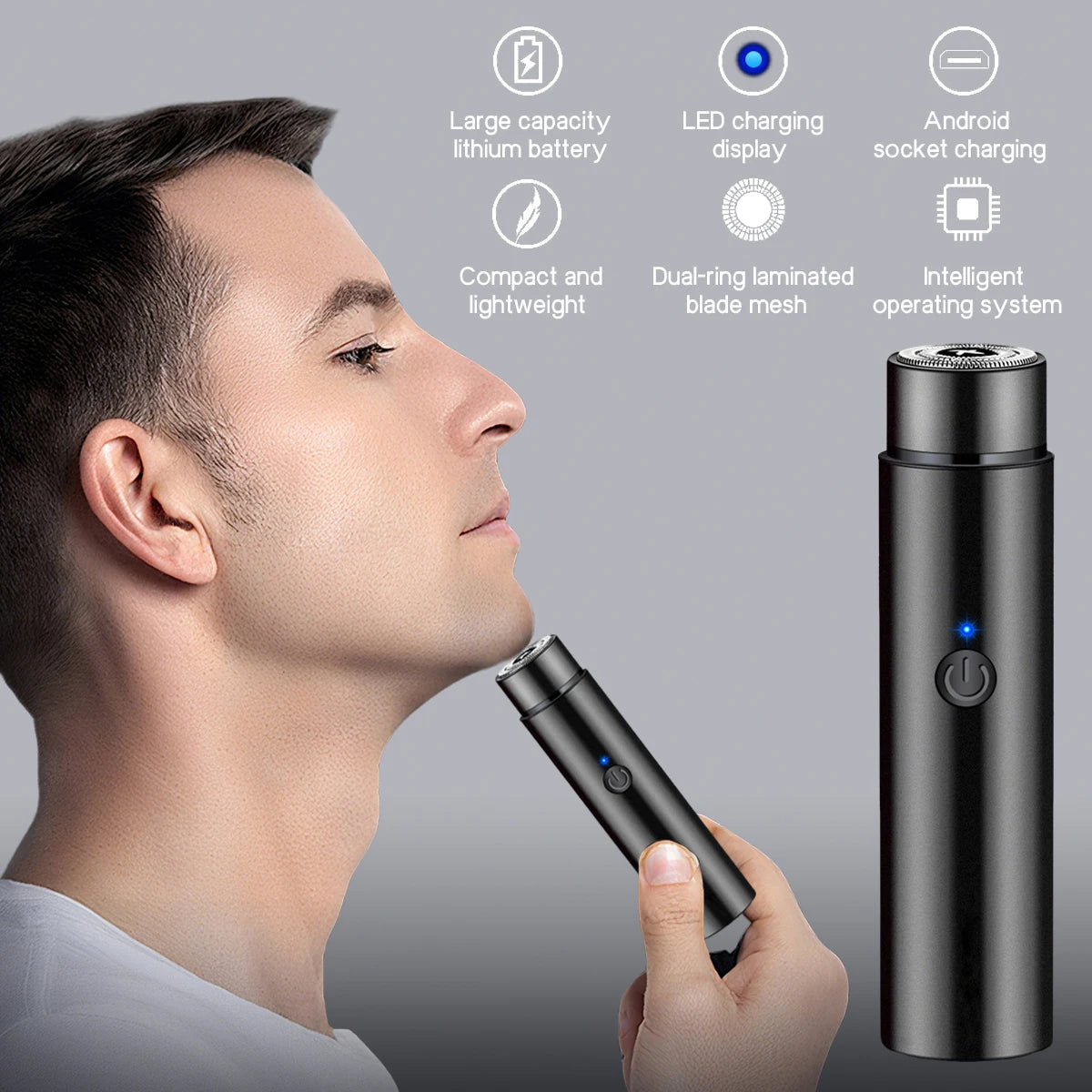 Portable Mini Electric Shaver for Travel and Quick Grooming - 2