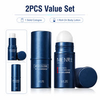Portable Men’s Solid Cologne and Body Lotion Fragrance Set